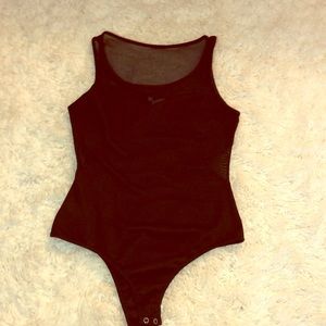 Black mesh bodysuit